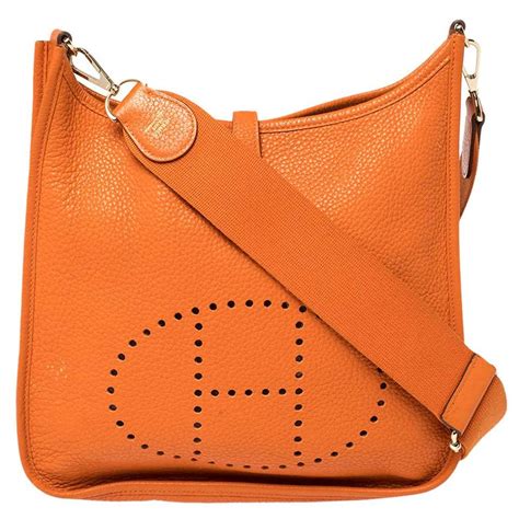 hermes orange bucket bag